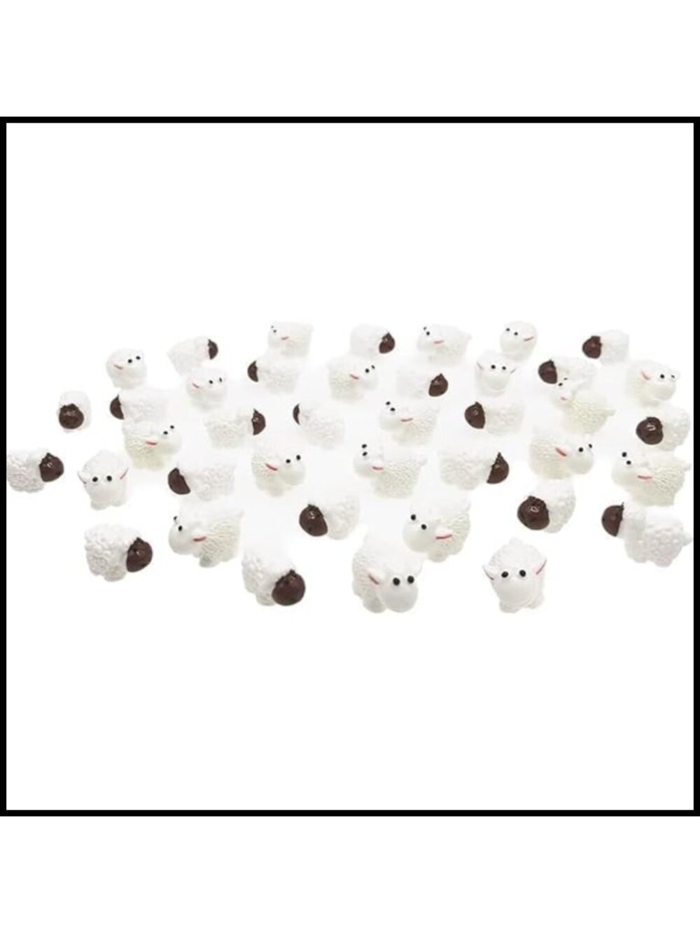 40 Miniature Sheep Figurines Resin Cake Toppers Fairy Garden Decor